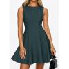 imagePRETTYGARDEN Cocktail Dresses for Women 2026 Summer Formal Boat Neck A Line Spring Elegant Graduation Party Mini DressDark Cyan