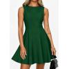 imagePRETTYGARDEN Cocktail Dresses for Women 2026 Summer Formal Boat Neck A Line Spring Elegant Graduation Party Mini DressDark Green