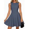 imagePRETTYGARDEN Cocktail Dresses for Women 2026 Summer Formal Boat Neck A Line Spring Elegant Graduation Party Mini DressDusty Blue