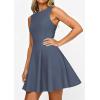 imagePRETTYGARDEN Cocktail Dresses for Women 2026 Summer Formal Boat Neck A Line Spring Elegant Graduation Party Mini DressDusty Blue
