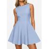 imagePRETTYGARDEN Cocktail Dresses for Women 2026 Summer Formal Boat Neck A Line Spring Elegant Graduation Party Mini DressLight Blue