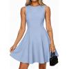 imagePRETTYGARDEN Cocktail Dresses for Women 2026 Summer Formal Boat Neck A Line Spring Elegant Graduation Party Mini DressLight Blue