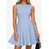 imagePRETTYGARDEN Cocktail Dresses for Women 2026 Summer Formal Boat Neck A Line Spring Elegant Graduation Party Mini DressLight Blue