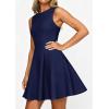 imagePRETTYGARDEN Cocktail Dresses for Women 2026 Summer Formal Boat Neck A Line Spring Elegant Graduation Party Mini DressNavy Blue