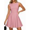 imagePRETTYGARDEN Cocktail Dresses for Women 2026 Summer Formal Boat Neck A Line Spring Elegant Graduation Party Mini DressPink