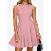 imagePRETTYGARDEN Cocktail Dresses for Women 2026 Summer Formal Boat Neck A Line Spring Elegant Graduation Party Mini DressPink