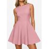 imagePRETTYGARDEN Cocktail Dresses for Women 2026 Summer Formal Boat Neck A Line Spring Elegant Graduation Party Mini DressPink