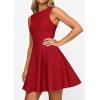 imagePRETTYGARDEN Cocktail Dresses for Women 2026 Summer Formal Boat Neck A Line Spring Elegant Graduation Party Mini DressRed