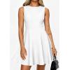 imagePRETTYGARDEN Cocktail Dresses for Women 2026 Summer Formal Boat Neck A Line Spring Elegant Graduation Party Mini DressWhite