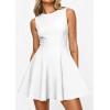 imagePRETTYGARDEN Cocktail Dresses for Women 2026 Summer Formal Boat Neck A Line Spring Elegant Graduation Party Mini DressWhite