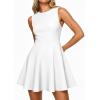 imagePRETTYGARDEN Cocktail Dresses for Women 2026 Summer Formal Boat Neck A Line Spring Elegant Graduation Party Mini DressWhite