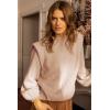 imagePRETTYGARDEN Fall Sweaters for Women 2025 Long Sleeve Crewneck Blouses Dressy Casual Ribbed Striped Knit Pullover Jumper TopsSolid Camel