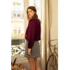 imagePRETTYGARDEN Fall Sweaters for Women 2025 Long Sleeve Crewneck Blouses Dressy Casual Ribbed Striped Knit Pullover Jumper TopsSolid Wine Red