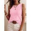 imagePRETTYGARDEN Sleeveless Sweater Tops for Women 2026 Summer Dressy Ribbed Tank Tops Spring Business Casual Work Shirts BlousesPink