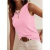imagePRETTYGARDEN Sleeveless Sweater Tops for Women 2026 Summer Dressy Ribbed Tank Tops Spring Business Casual Work Shirts BlousesPink