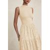 imagePRETTYGARDEN Summer Dresses for Women 2026 Casual Eyelet Sleeveless Wedding Guest Maxi Dress Tank Top Sundress with PocketsBeige