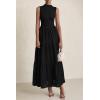 imagePRETTYGARDEN Summer Dresses for Women 2026 Casual Eyelet Sleeveless Wedding Guest Maxi Dress Tank Top Sundress with PocketsBlack