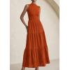 imagePRETTYGARDEN Summer Dresses for Women 2026 Casual Eyelet Sleeveless Wedding Guest Maxi Dress Tank Top Sundress with PocketsBrick Red