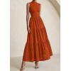 imagePRETTYGARDEN Summer Dresses for Women 2026 Casual Eyelet Sleeveless Wedding Guest Maxi Dress Tank Top Sundress with PocketsBrick Red