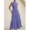 imagePRETTYGARDEN Summer Dresses for Women 2026 Casual Eyelet Sleeveless Wedding Guest Maxi Dress Tank Top Sundress with PocketsDark Blue