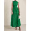 imagePRETTYGARDEN Summer Dresses for Women 2026 Casual Eyelet Sleeveless Wedding Guest Maxi Dress Tank Top Sundress with PocketsEmerald Green