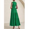 imagePRETTYGARDEN Summer Dresses for Women 2026 Casual Eyelet Sleeveless Wedding Guest Maxi Dress Tank Top Sundress with PocketsEmerald Green