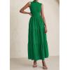 imagePRETTYGARDEN Summer Dresses for Women 2026 Casual Eyelet Sleeveless Wedding Guest Maxi Dress Tank Top Sundress with PocketsEmerald Green