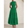imagePRETTYGARDEN Summer Dresses for Women 2026 Casual Eyelet Sleeveless Wedding Guest Maxi Dress Tank Top Sundress with PocketsEmerald Green