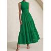 imagePRETTYGARDEN Summer Dresses for Women 2026 Casual Eyelet Sleeveless Wedding Guest Maxi Dress Tank Top Sundress with PocketsEmerald Green