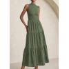 imagePRETTYGARDEN Summer Dresses for Women 2026 Casual Eyelet Sleeveless Wedding Guest Maxi Dress Tank Top Sundress with PocketsGreen