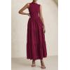 imagePRETTYGARDEN Summer Dresses for Women 2026 Casual Eyelet Sleeveless Wedding Guest Maxi Dress Tank Top Sundress with PocketsJujube Red