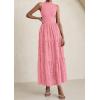 imagePRETTYGARDEN Summer Dresses for Women 2026 Casual Eyelet Sleeveless Wedding Guest Maxi Dress Tank Top Sundress with PocketsPink