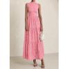 imagePRETTYGARDEN Summer Dresses for Women 2026 Casual Eyelet Sleeveless Wedding Guest Maxi Dress Tank Top Sundress with PocketsPink