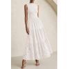 imagePRETTYGARDEN Summer Dresses for Women 2026 Casual Eyelet Sleeveless Wedding Guest Maxi Dress Tank Top Sundress with PocketsWhite