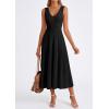 imagePRETTYGARDEN Summer Dresses for Women 2026 Spring Sleeveless V Neck Knit A Line Casual Midi Cocktail Wedding Guest DressBlack