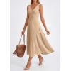 imagePRETTYGARDEN Summer Dresses for Women 2026 Spring Sleeveless V Neck Knit A Line Casual Midi Cocktail Wedding Guest DressDark Apricot