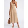 imagePRETTYGARDEN Summer Dresses for Women 2026 Spring Sleeveless V Neck Knit A Line Casual Midi Cocktail Wedding Guest DressDark Apricot