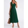 imagePRETTYGARDEN Summer Dresses for Women 2026 Spring Sleeveless V Neck Knit A Line Casual Midi Cocktail Wedding Guest DressDark Green