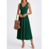imagePRETTYGARDEN Summer Dresses for Women 2026 Spring Sleeveless V Neck Knit A Line Casual Midi Cocktail Wedding Guest DressDark Green