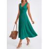 imagePRETTYGARDEN Summer Dresses for Women 2026 Spring Sleeveless V Neck Knit A Line Casual Midi Cocktail Wedding Guest DressGreen