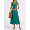 imagePRETTYGARDEN Summer Dresses for Women 2026 Spring Sleeveless V Neck Knit A Line Casual Midi Cocktail Wedding Guest DressGreen