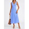 imagePRETTYGARDEN Summer Dresses for Women 2026 Spring Sleeveless V Neck Knit A Line Casual Midi Cocktail Wedding Guest DressLight Blue