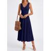 imagePRETTYGARDEN Summer Dresses for Women 2026 Spring Sleeveless V Neck Knit A Line Casual Midi Cocktail Wedding Guest DressNavy