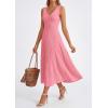 imagePRETTYGARDEN Summer Dresses for Women 2026 Spring Sleeveless V Neck Knit A Line Casual Midi Cocktail Wedding Guest DressPink