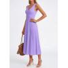 imagePRETTYGARDEN Summer Dresses for Women 2026 Spring Sleeveless V Neck Knit A Line Casual Midi Cocktail Wedding Guest DressPurple
