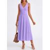 imagePRETTYGARDEN Summer Dresses for Women 2026 Spring Sleeveless V Neck Knit A Line Casual Midi Cocktail Wedding Guest DressPurple