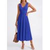 imagePRETTYGARDEN Summer Dresses for Women 2026 Spring Sleeveless V Neck Knit A Line Casual Midi Cocktail Wedding Guest DressRoyal Blue