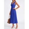 imagePRETTYGARDEN Summer Dresses for Women 2026 Spring Sleeveless V Neck Knit A Line Casual Midi Cocktail Wedding Guest DressRoyal Blue