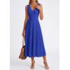 imagePRETTYGARDEN Summer Dresses for Women 2026 Spring Sleeveless V Neck Knit A Line Casual Midi Cocktail Wedding Guest DressRoyal Blue