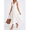 imagePRETTYGARDEN Summer Dresses for Women 2026 Spring Sleeveless V Neck Knit A Line Casual Midi Cocktail Wedding Guest DressWhite